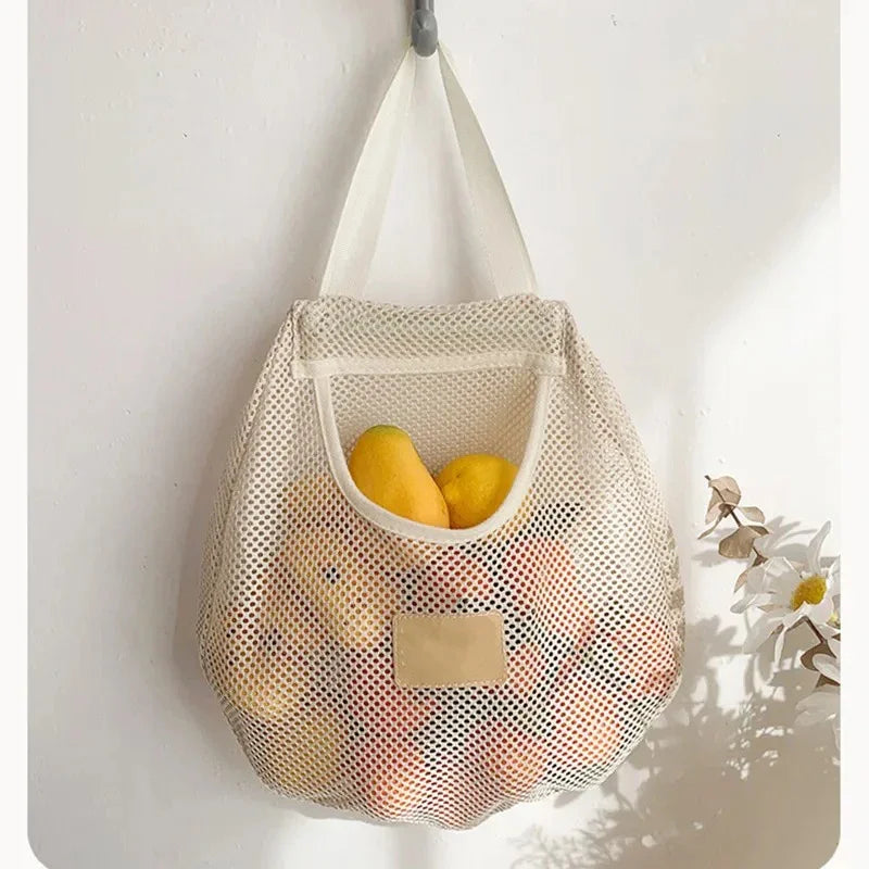 Hanging Net Storage Bags – Wall Wardrobe Organizer | Space Saver