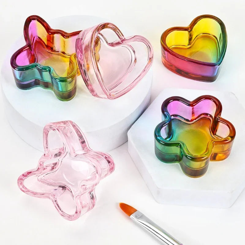 Crystal Glass Dappen Dish | Acrylic Nail Liquid Mixing Cup