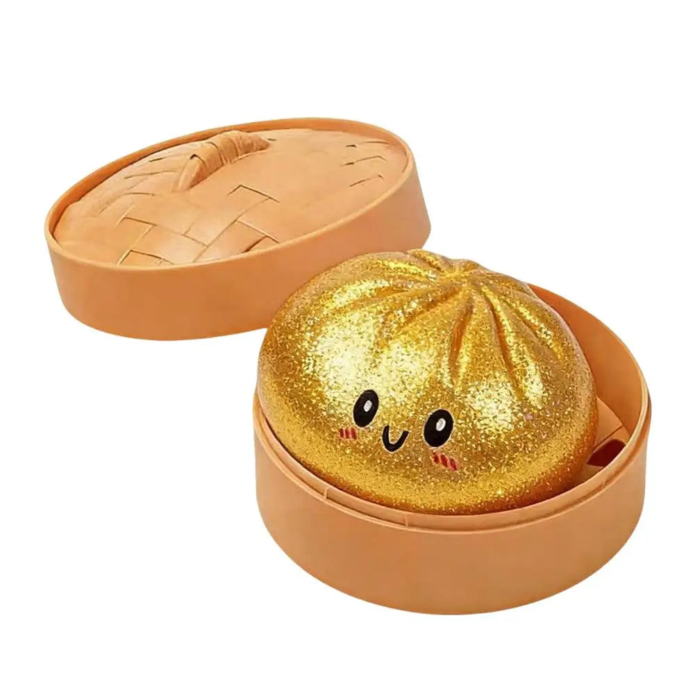 Dumpling Squishy Toy | Soft Steamed Bun Squeeze Fidget Toy
