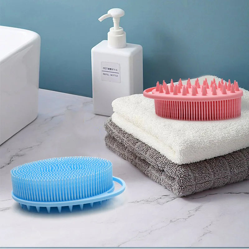 Silicone body scrubber adopts advanced sanitary technology, which is mild and clean, with good foam, durable, and silicone doubl Peaceful Pleasures Health and Wellness
