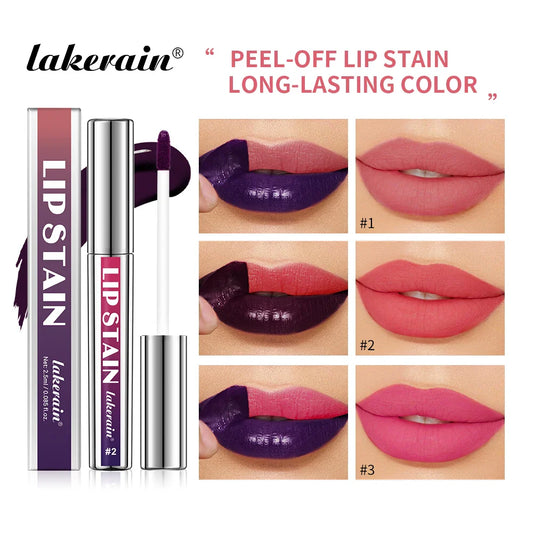 Peel Off Lip Stain – Matte 24HR Waterproof Liquid Lipstick Peel Off Lip Stain Oasis Select 3 colors 1 set