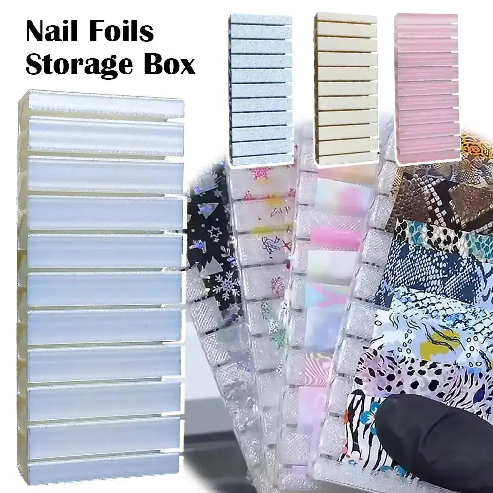 Nail Foil Roll Organizer Box – Dust-Proof Acrylic Storage Peaceful Pleasures Health and Wellness