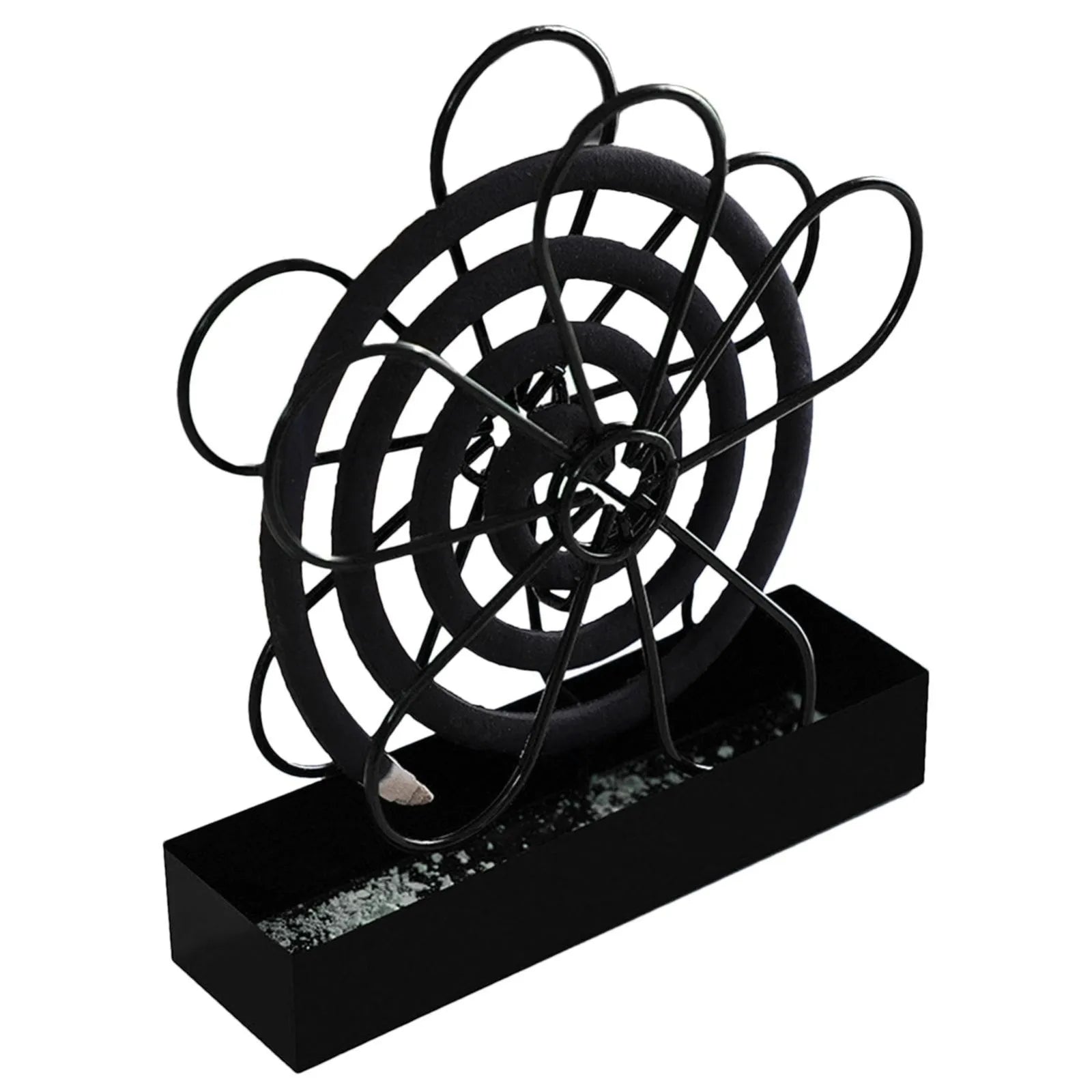 With Tray Mosquito Coil Holder Iron Anti-Mosquito Mosquito Incense Rack Ornaments Flower shape Mosquito Repellent Peaceful Pleasures Health and Wellness