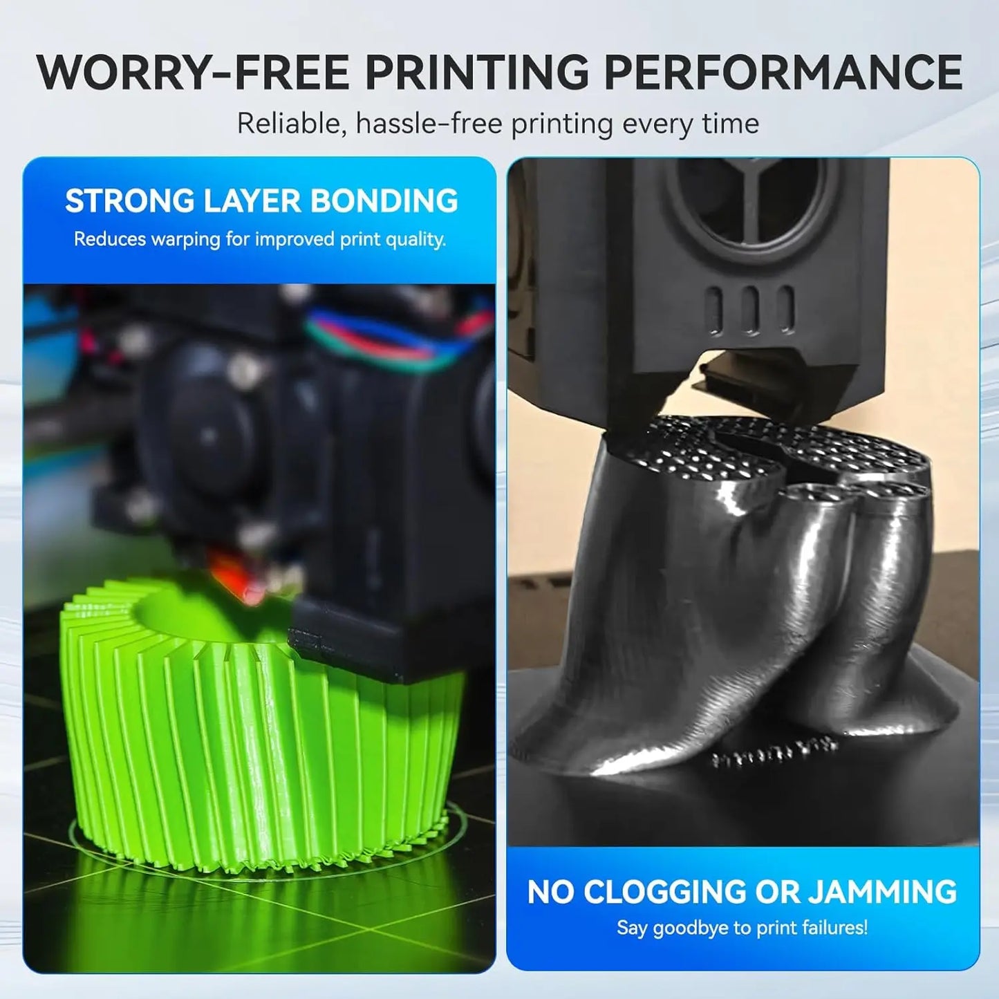 Silk PLA Filament 1.75mm Bundle – Red White Blue Silver | DINGSUN