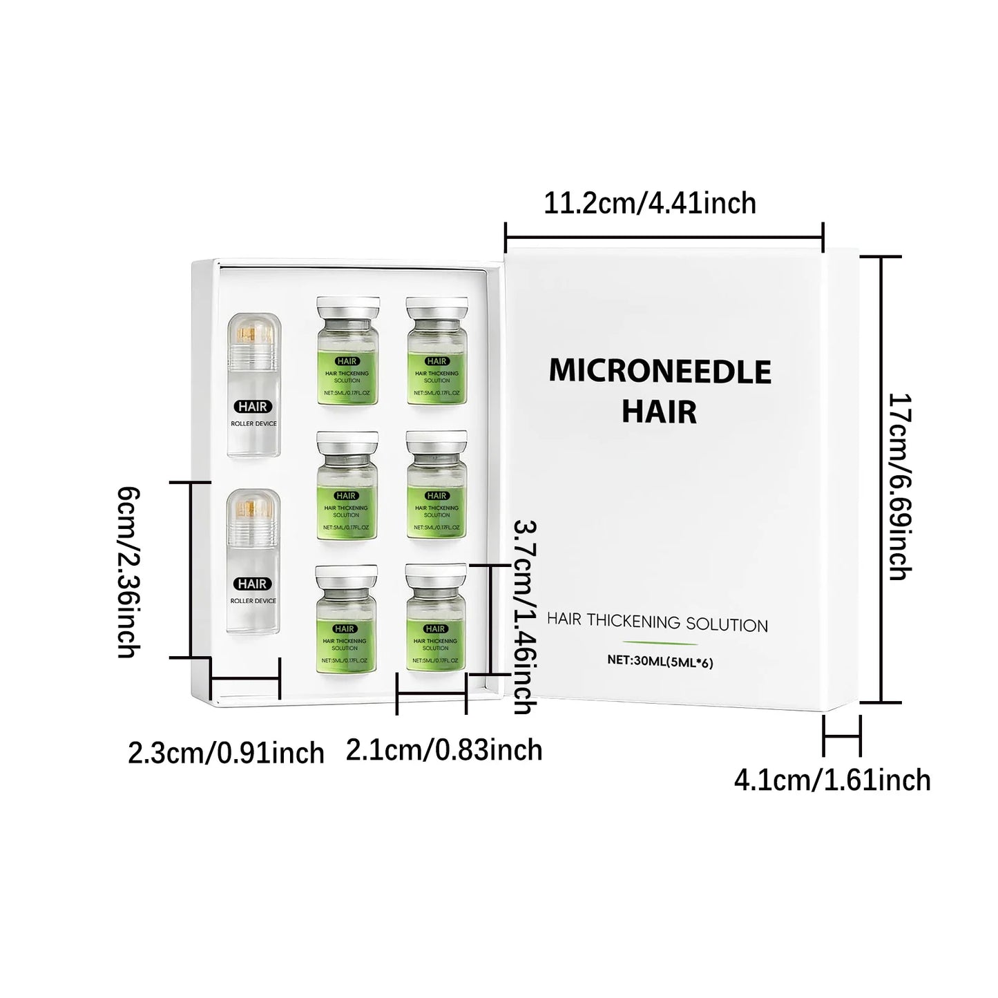 Hair Growth Serum Microneedle Roller Set – Scalp & Follicle Care