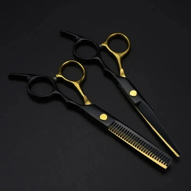 6 Inch Hair Scissors Hair Thinning Cutting Clipper Barber Scissor Hair Shears Professional Barber Shop Hairdressing Scissors Peaceful Pleasures Health and Wellness 1 set