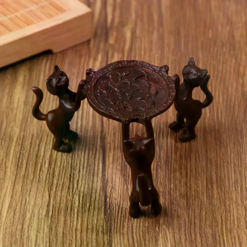 Mini Retro Three-Kitty Tray | Incense Burner & Candle Holder