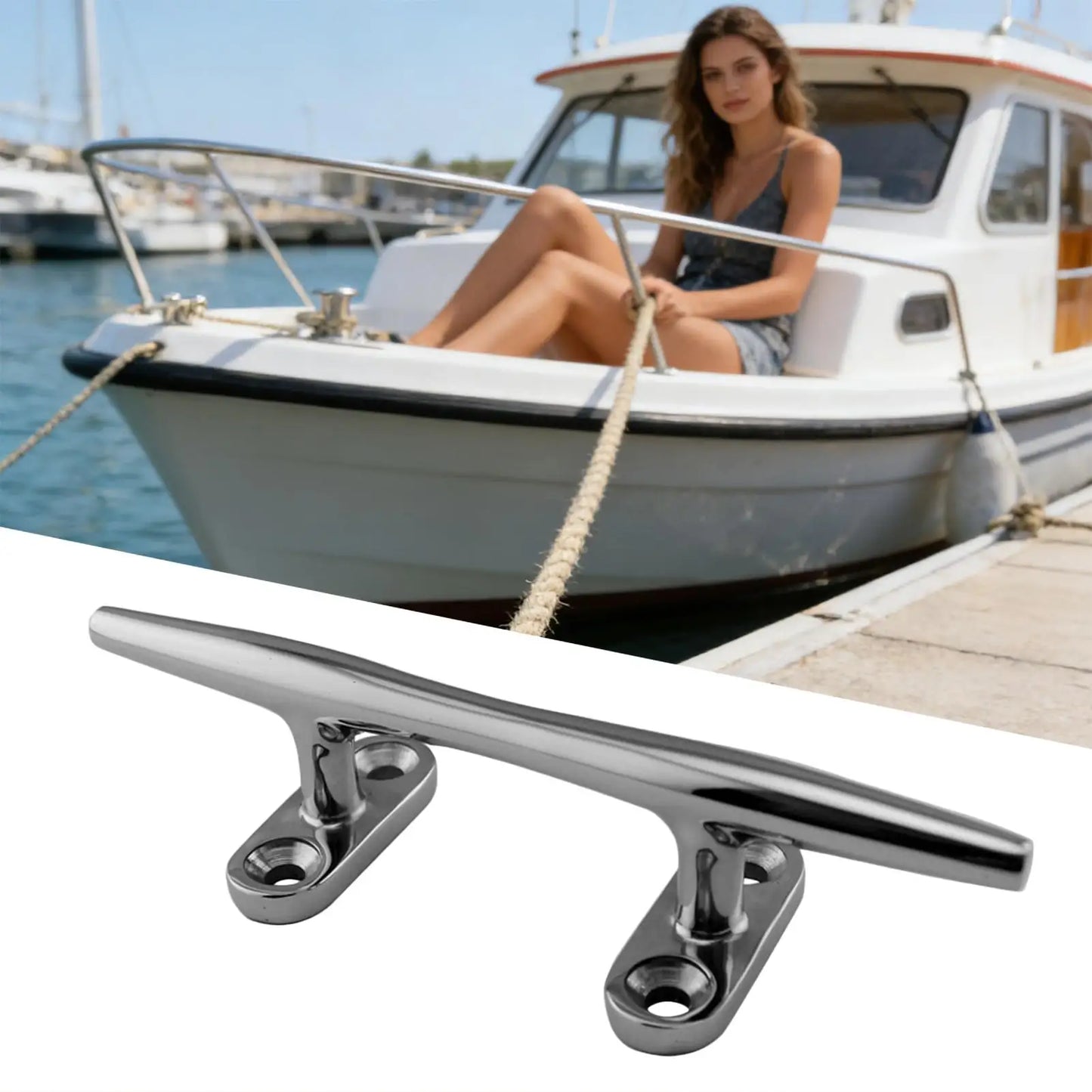 316 Stainless Steel Boat Cleat – Open Base Marine Rope Cleat
