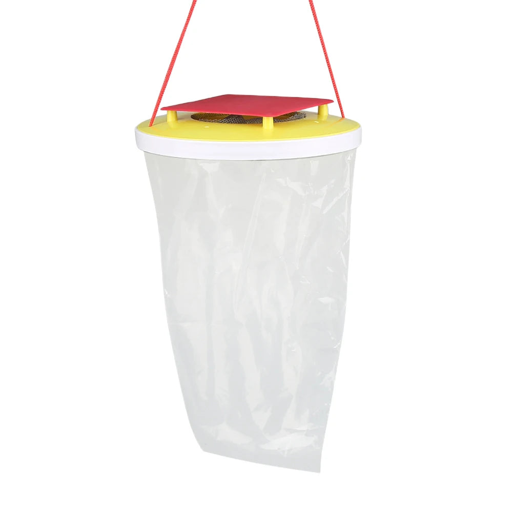Fly Trap Disposable Flies Catching Bag Hanging Fly Wasp Insect Bug Killer with Bait for Parks/Canteens/Restaurants/Farms Outdoor Peaceful Pleasures Health and Wellness as show