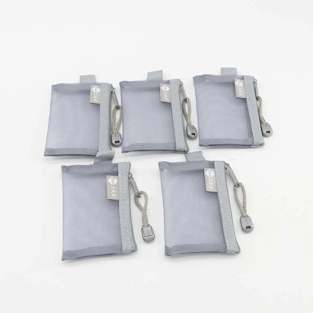Mini Portable Lipstick Credit Card ID Card Data Line Key Storage Bag Coin Purse Mesh Card Bag Sundries Organizer Peaceful Pleasures Health and Wellness