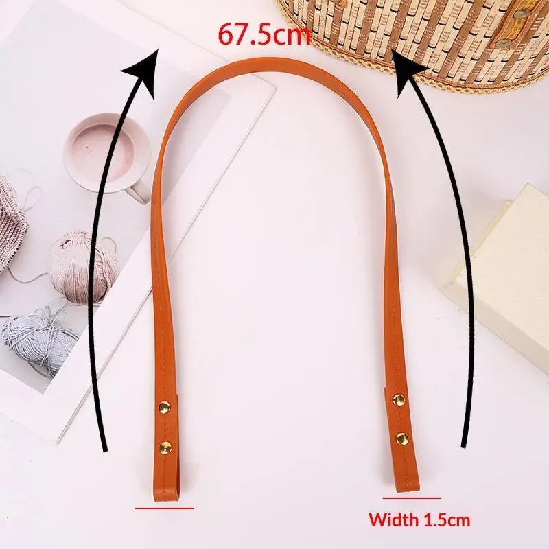 2Pcs PU Leather Bag Replacement Strap Handles – DIY Shoulder Bag