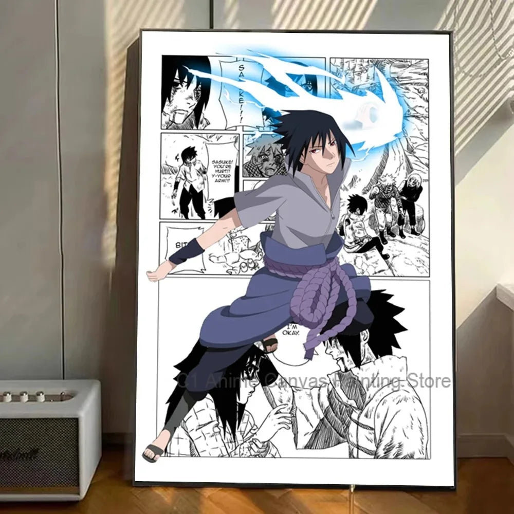 Japanese N-naruto Anime Poster Canvas Art Wall Murals Decor Game Room Decor Gifts Kawaii HD Painting Cat Cars Peaceful Pleasures Health and Wellness C1-80-4 40x60cm