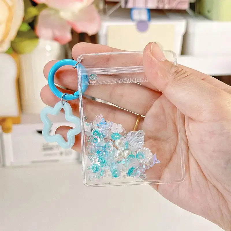 Mini Cartoon Bag Charm Pendant – Glitter Keychain Ornament