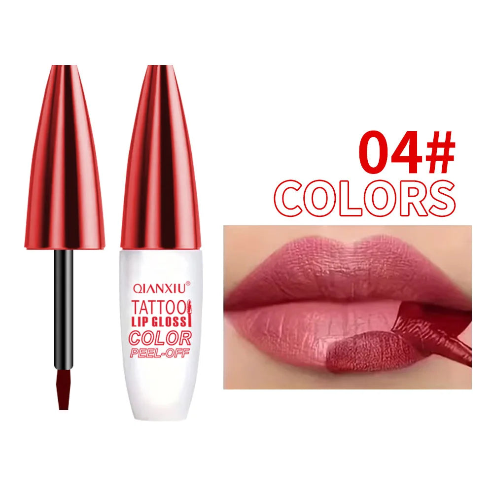 4-Color Peel-Off Lip Gloss | Water-Resistant & Long-Lasting