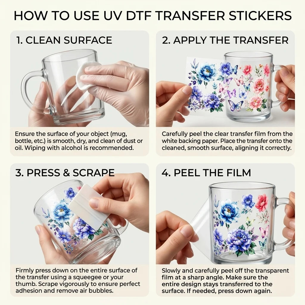 Watercolor Butterfly Floral UV DTF Sticker | Tumbler Cup Wrap Decal