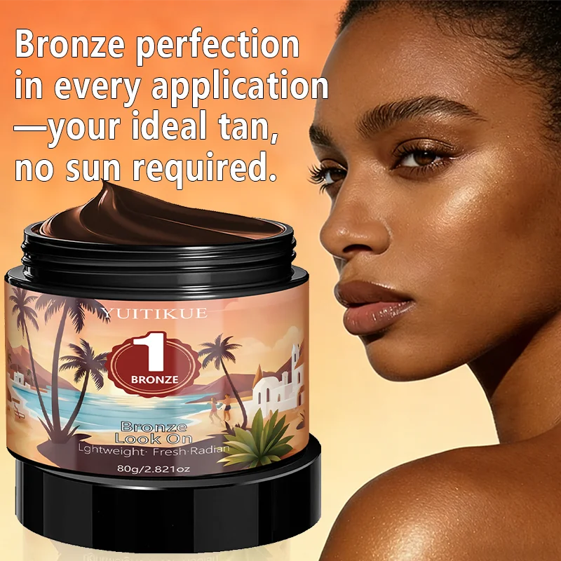Yuitikue 1 Bronze Tanning Cream, 80g Lightweight Fresh Radiant Bronze Look On Self Tanning Cream for Face & Body Peaceful Pleasures Health and Wellness