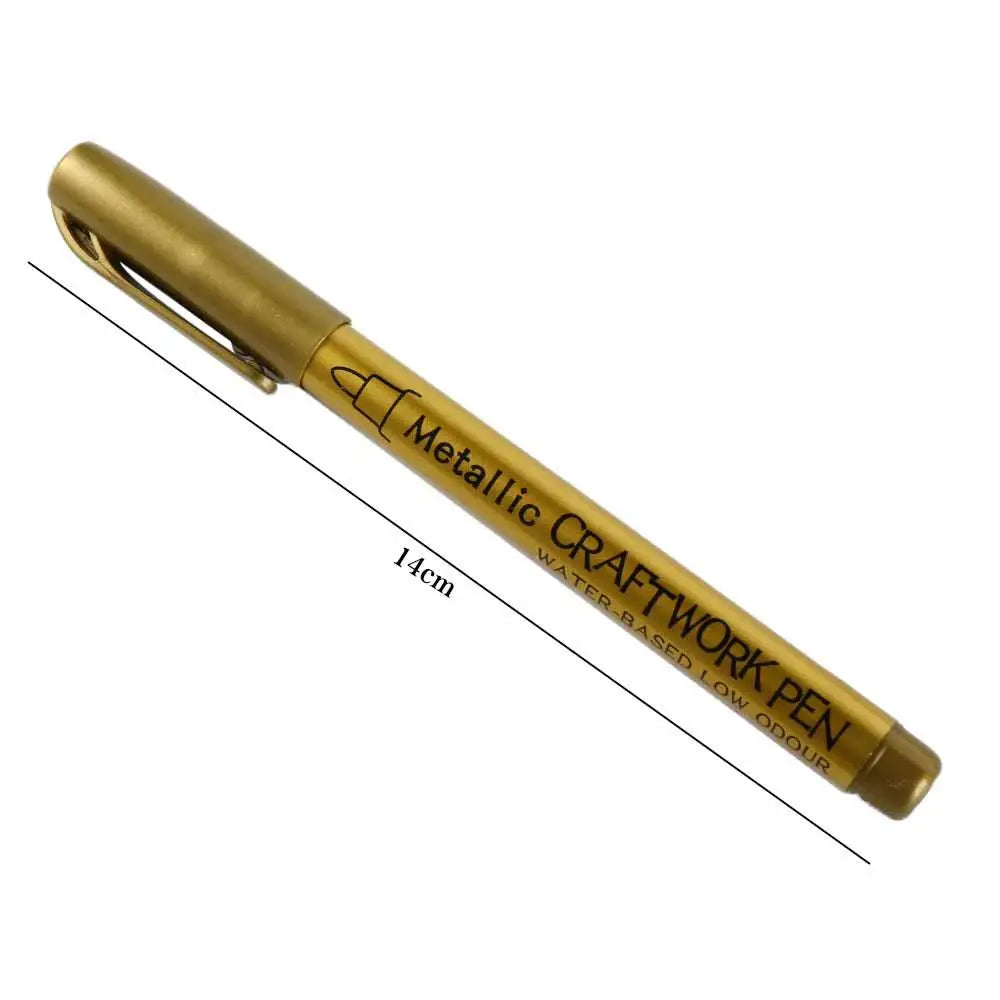 Ink Is Shiny Metallic Marker Pens Not Fade Long-lasting Paint Marker Pens Permanent Waterproof Resin Mold Pen Rock Painting Peaceful Pleasures Health and Wellness