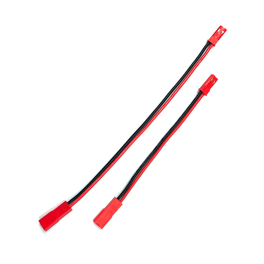 10Pcs RC Model JST 2-Pin Male to Female Connector Plug 22AWG Soft silicone 2p Extension Wire Cable for Battery RC Model Parts Peaceful Pleasures Health and Wellness