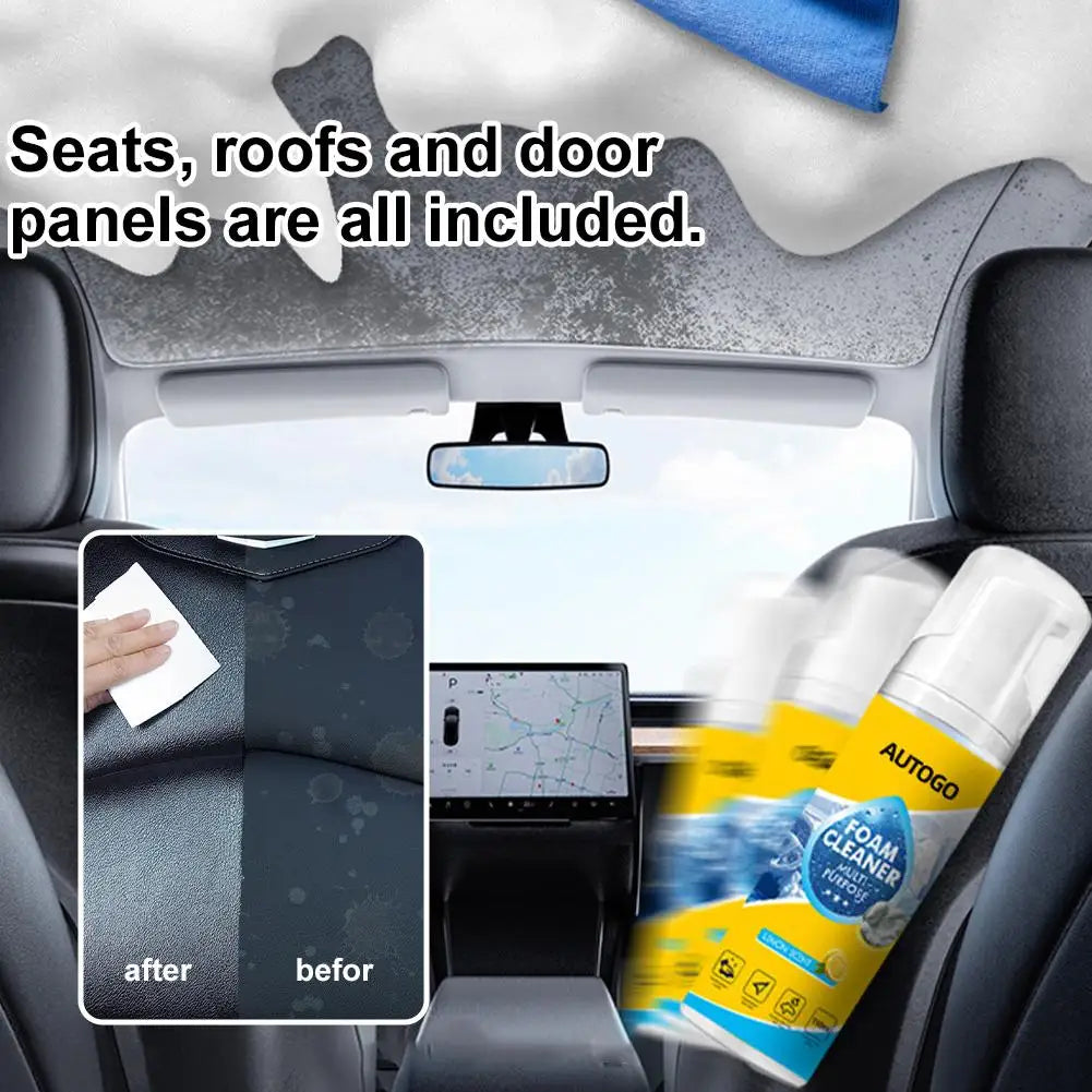 100/150ml Powerful & Multipurpose Car Interior Foam Cleaner All Purpose Rinse Foam Cleaner Spray Deep Penetration Rich Cup Peaceful Pleasures Health and Wellness