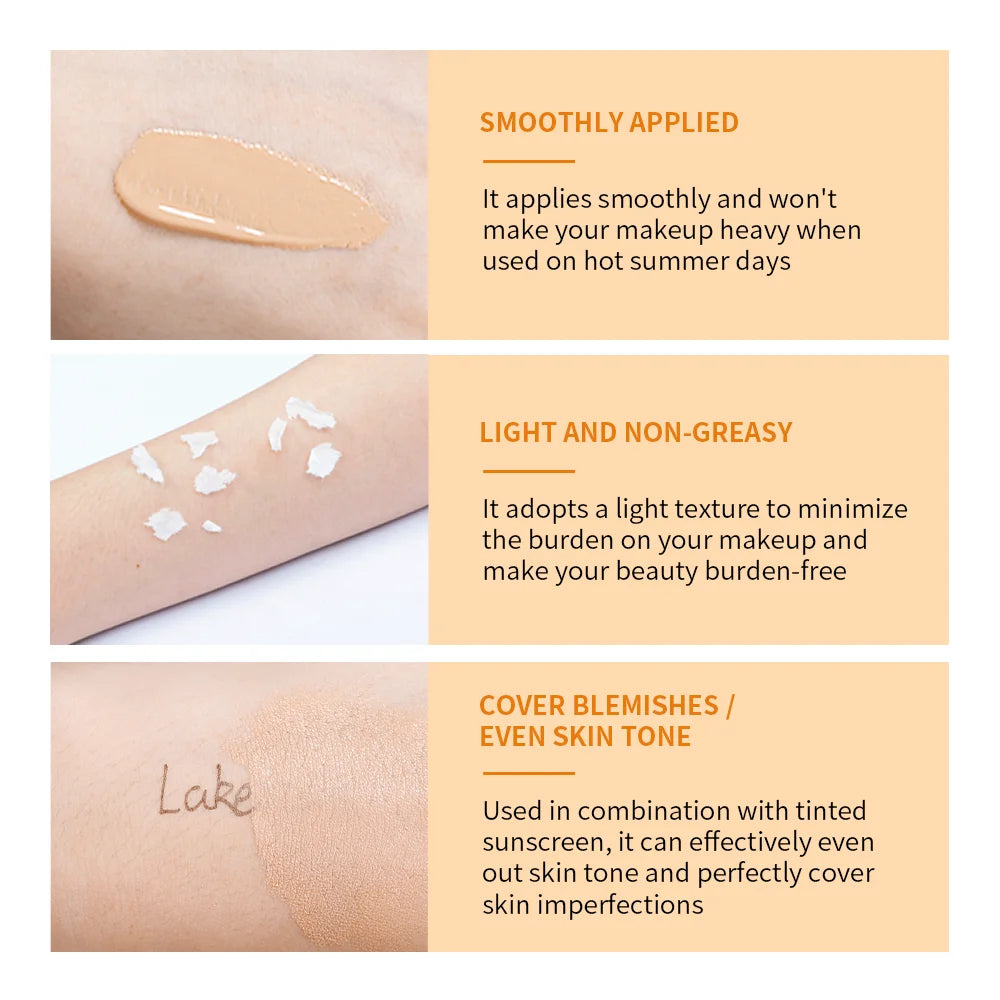 Tinted Moisturizing VC Sunscreen With SPF40 Skin Protection Refreshing Makeup Sunscreen Cream UV Anti-aging Resistance Sunscreen Peaceful Pleasures Health and Wellness