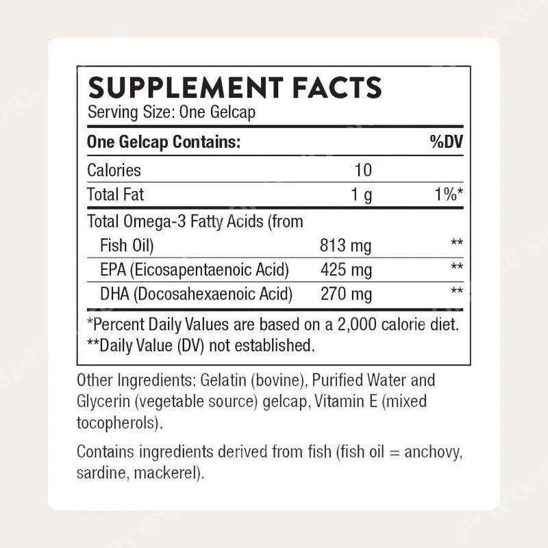 Omega-3 Fish Oil DHA Supplement – 90 Softgels, Gluten-Free