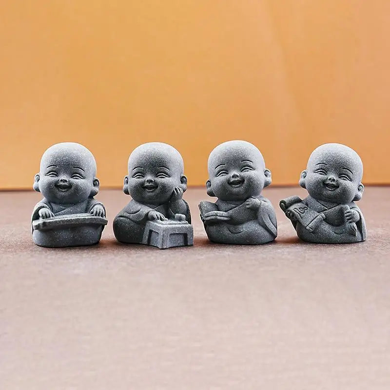 Zen Monk Statues | Resin Figurines for Meditation & Home Decor