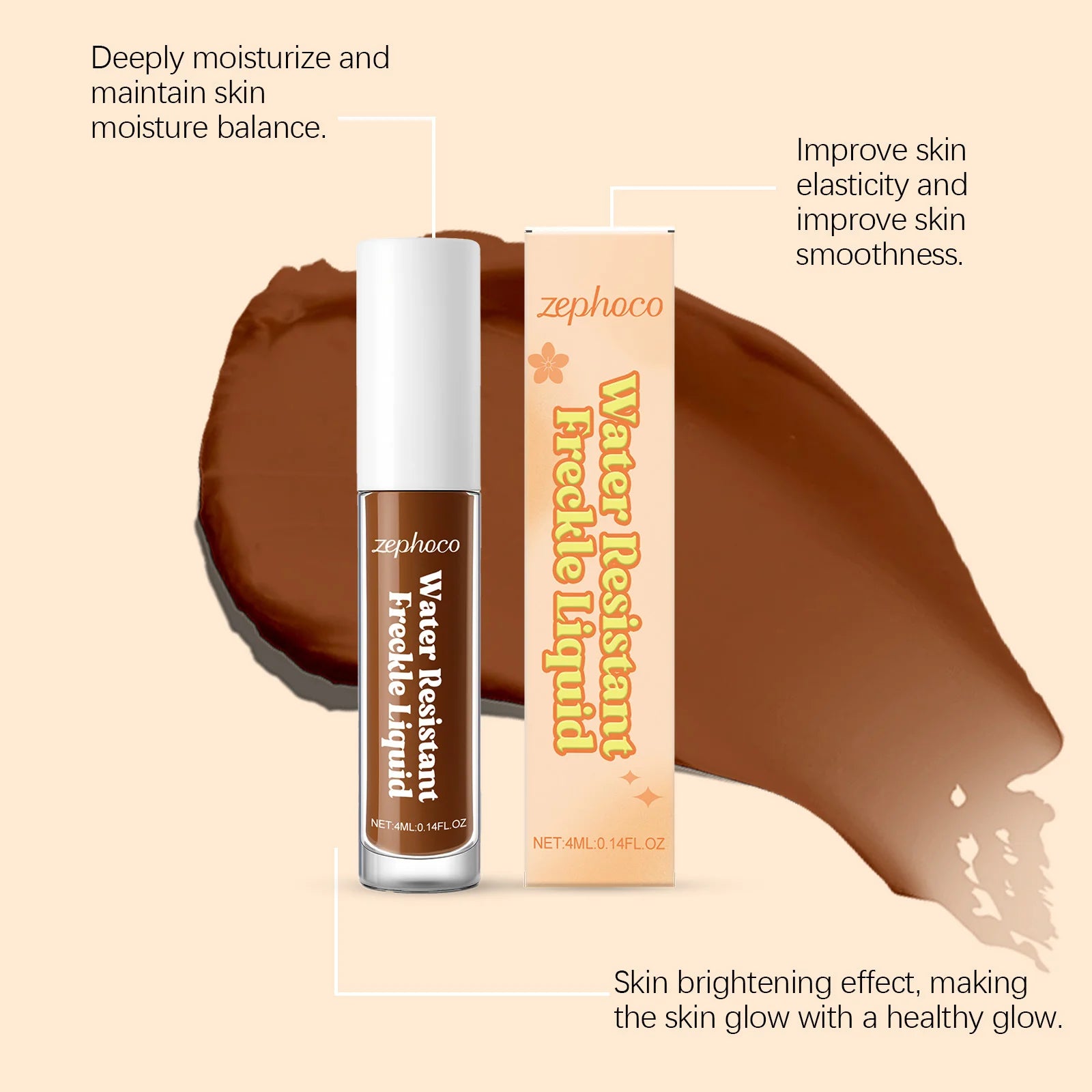 Waterproof Natural Simulation Freckle Stamp Pen Freckle Liquid Fake Dot Spot Easy Color Quick Dry Sweatproof Freckle Makeup Pen Peaceful Pleasures Health and Wellness