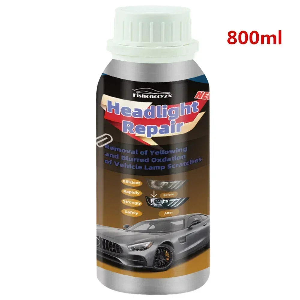 800ml Headlights Liquid Polymer Headlight Chemical Polish Repair Fluid Refurbishment Scratch Repair Polishing Headlights Kit Peaceful Pleasures Health and Wellness 800ml