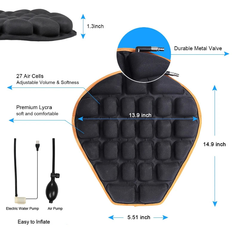 TPU Airbag Motorcycle Seat Cover – Waterproof, UV, Universal Fit