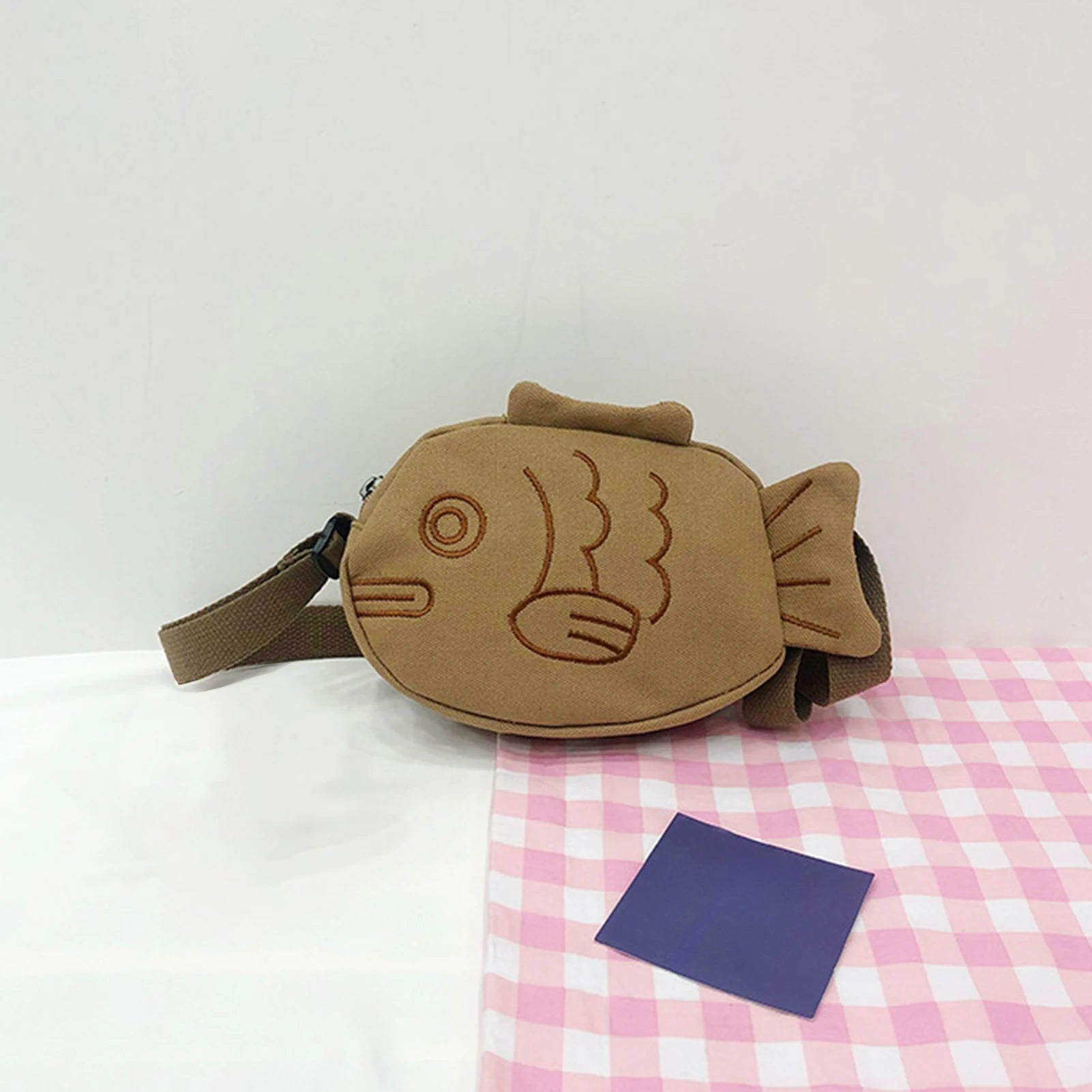 Kawaii Ugly Cute Fish Crossbody Bag Exquisite Creative Sling Bag Crossbody Purse for Daily Use & Gift Peaceful Pleasures Health and Wellness