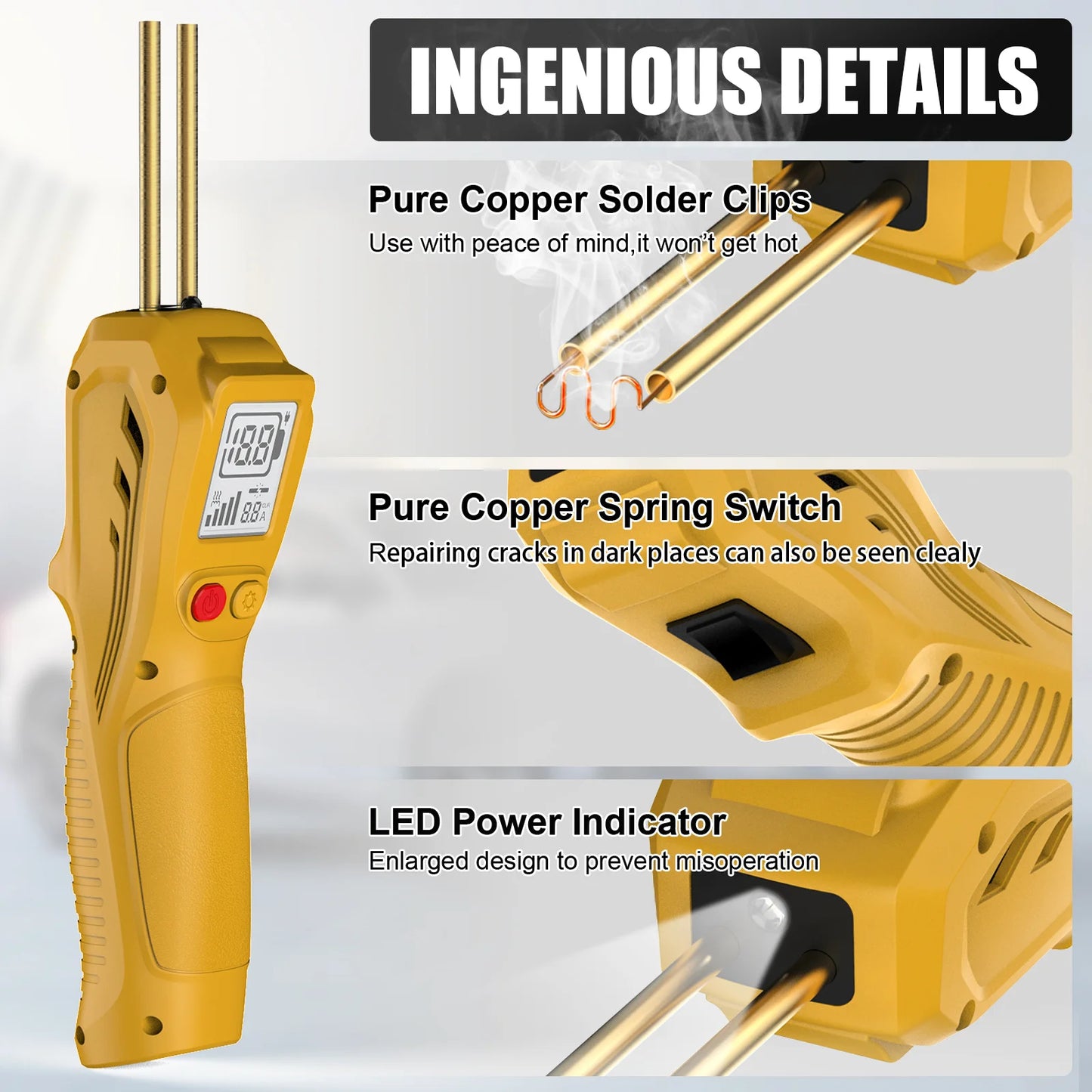 500W Wireless Plastic Welding Gun with LCD Hot Stapler Plastic Repair for Car Motorcycle DIY, USB Charging Handheld Welder Tool Peaceful Pleasures Health and Wellness