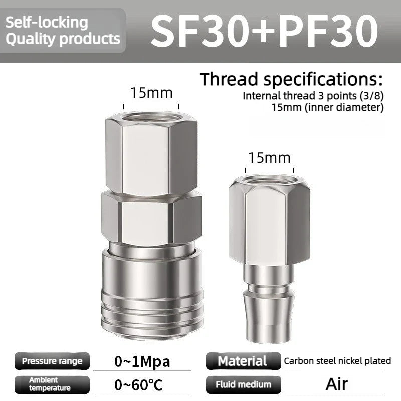 C-Type Pneumatic Quick Coupling for Air Compressor | CE Rated