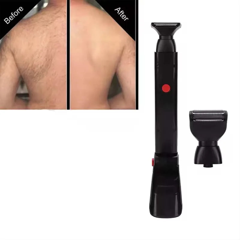 Cross-border New Arrival USB Charging Double-headed Electric Back Hair Removal Device with ABS Housing Washable Peaceful Pleasures Health and Wellness
