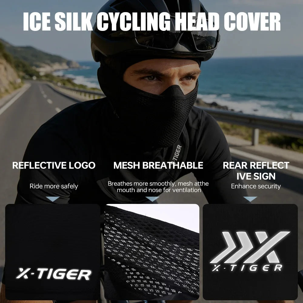 X-TIGER UPF50+ Balaclava – UV Cycling Mask & Neck Gaiter