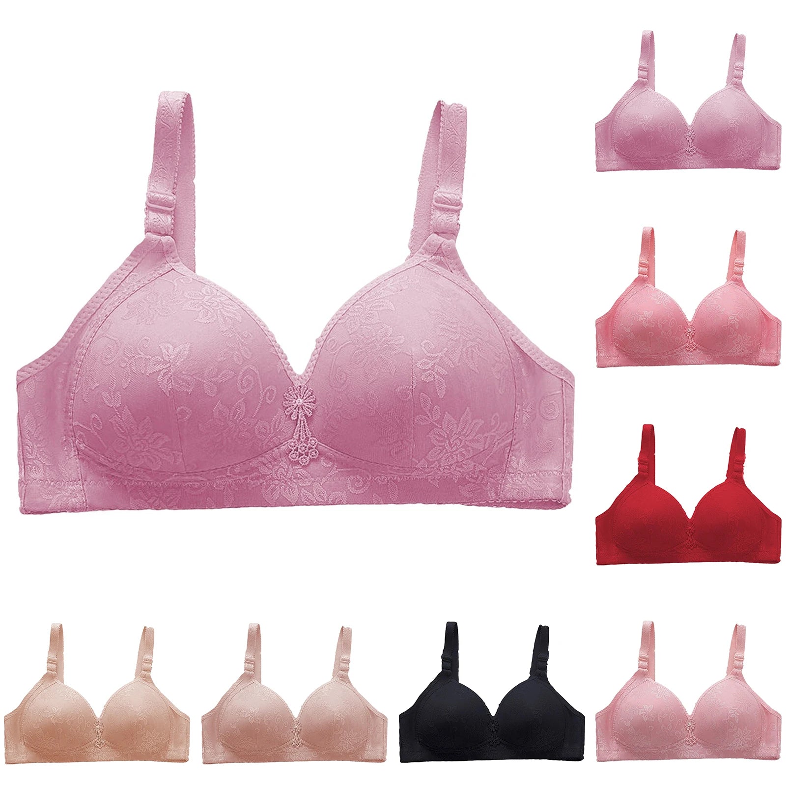 Comfortable Bra Breathable Adjustable Brassiere Thin Section Without Steel Ring Bra Large Breasts Appear Small Gathering Bra Peaceful Pleasures Health and Wellness