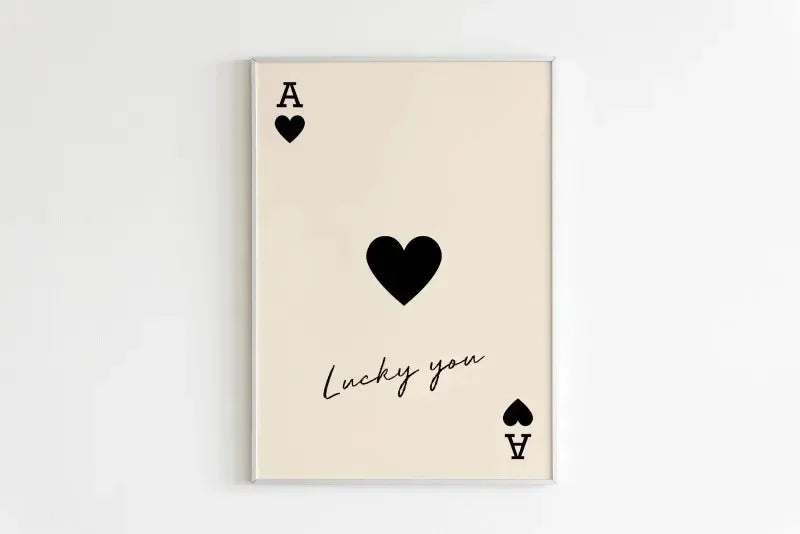 Queen of Hearts Kiss Lips Canvas Print | Lucky You Wall Art