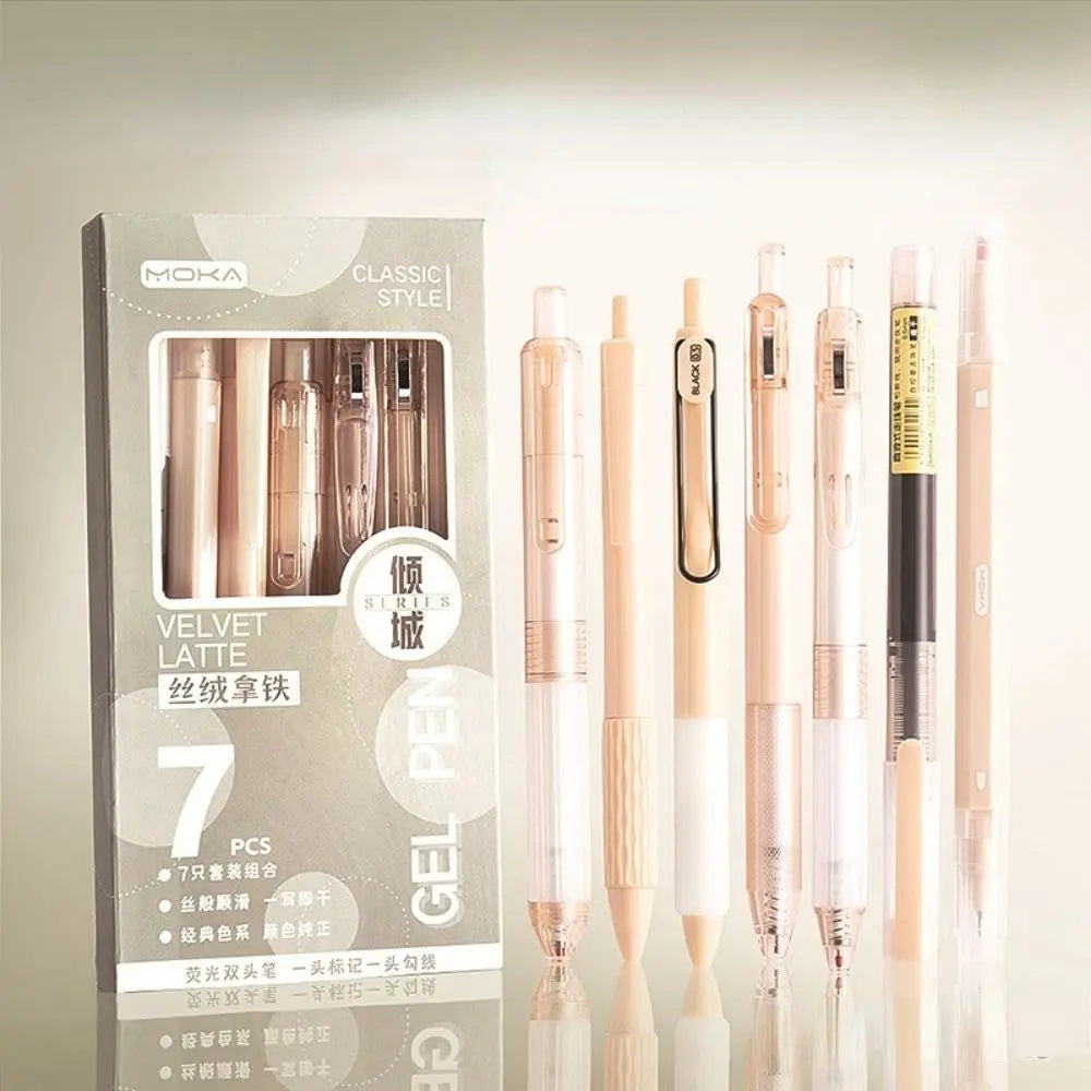 Korean ST Nib Press Gel Pen 0.5mm Black Ink Signature Pen Writing Smoothly Quick-Drying Ballpoint Pen Office Peaceful Pleasures Health and Wellness E