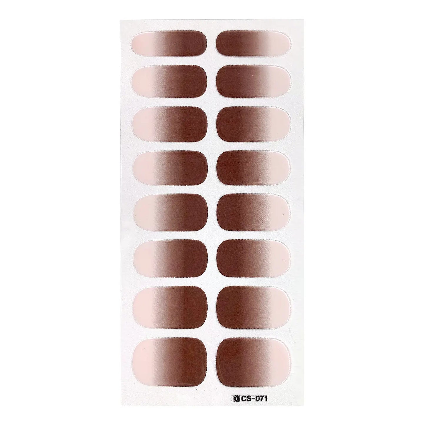 1 Sheet Semi Cured Wrap Gradient Nail Sticker Multi Color Solid Gel Full Cover Slider No Need UV Lamp Cured Fast Gel Nail Decal Peaceful Pleasures Health and Wellness Cs71