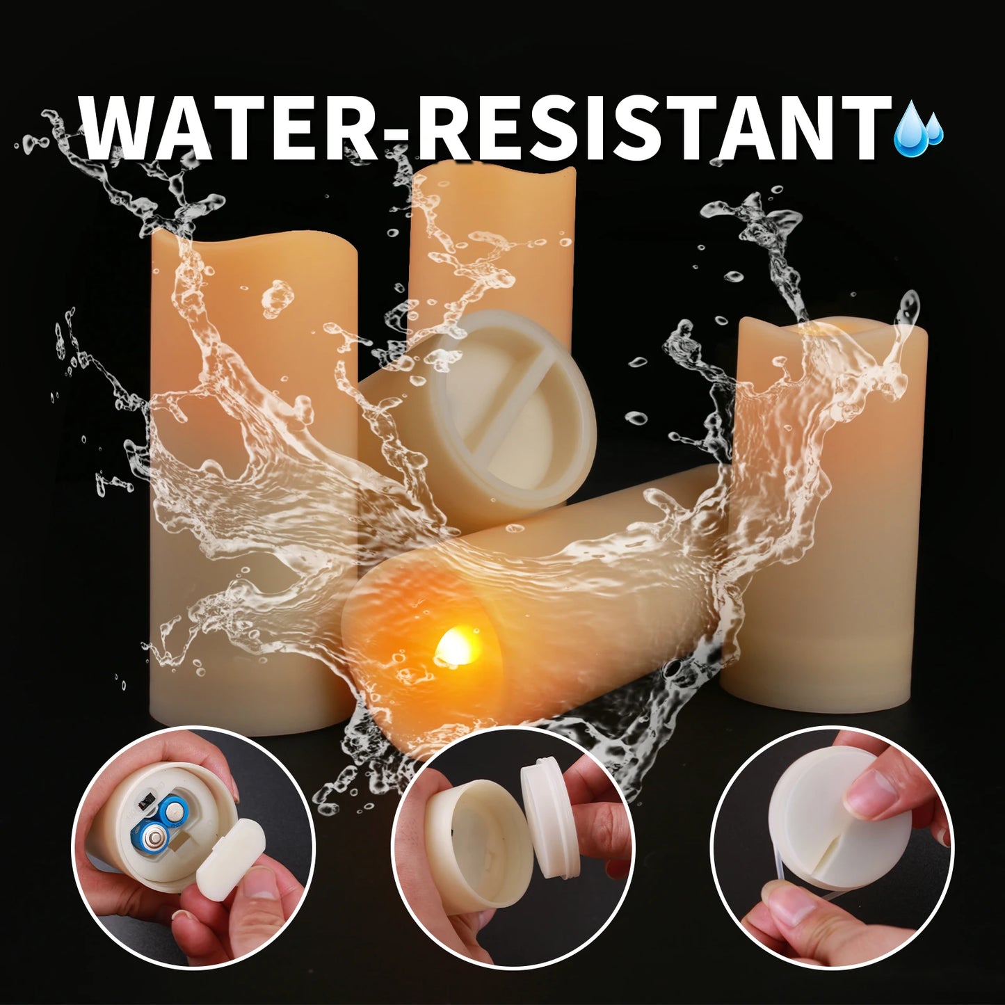 12-Pack LED Flameless Tea Light Candles with Remote & Timer