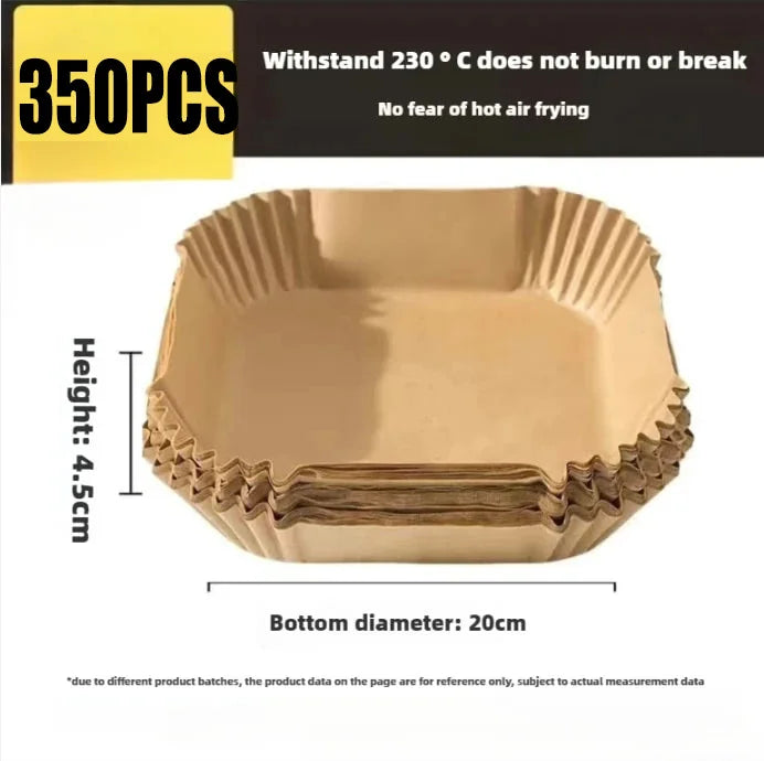 Air Fryer Disposable Parchment Liners – 23cm Square & Round