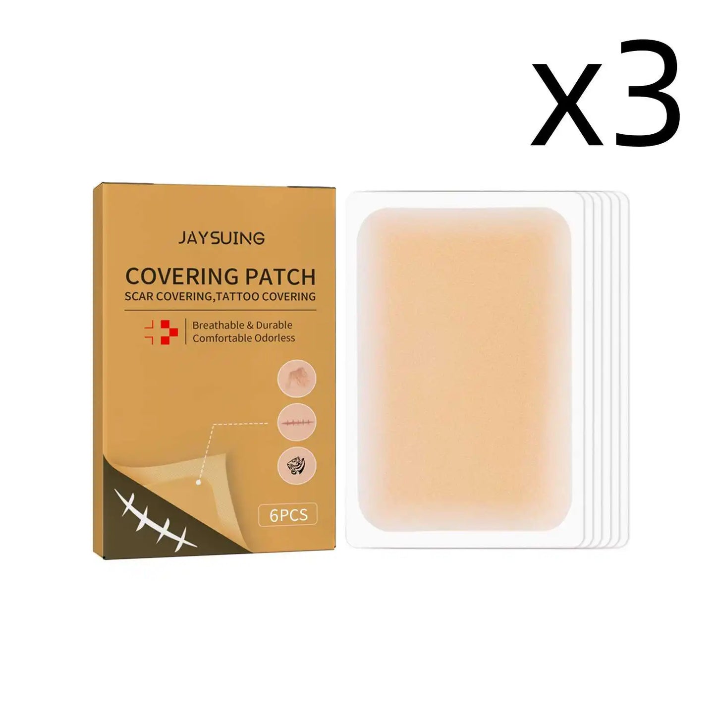 Waterproof Scar & Tattoo Cover Patches – Invisible Concealer 6pk