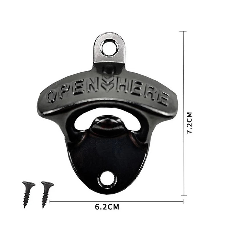 Wall-Mounted Bottle Opener | Stainless Steel Bar & Kitchen