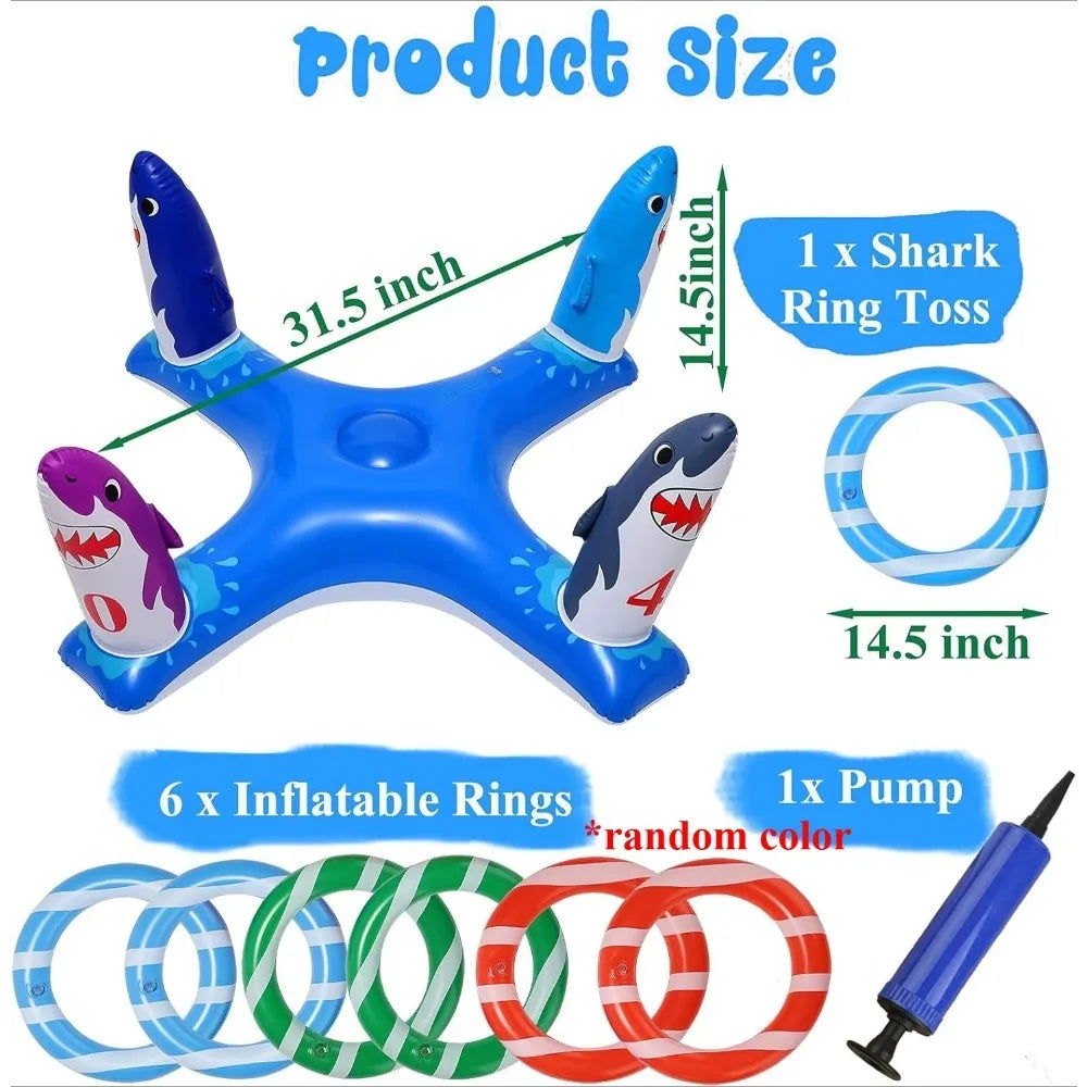 Flamingo Inflatable Ring Toss Pool Game – Kids & Family Fun
