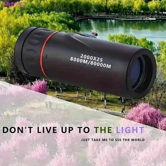 HD 2000x25 Monocular Telescope with Smartphone Holder Monocular Telescope Peaceful Pleasures Health and Wellness