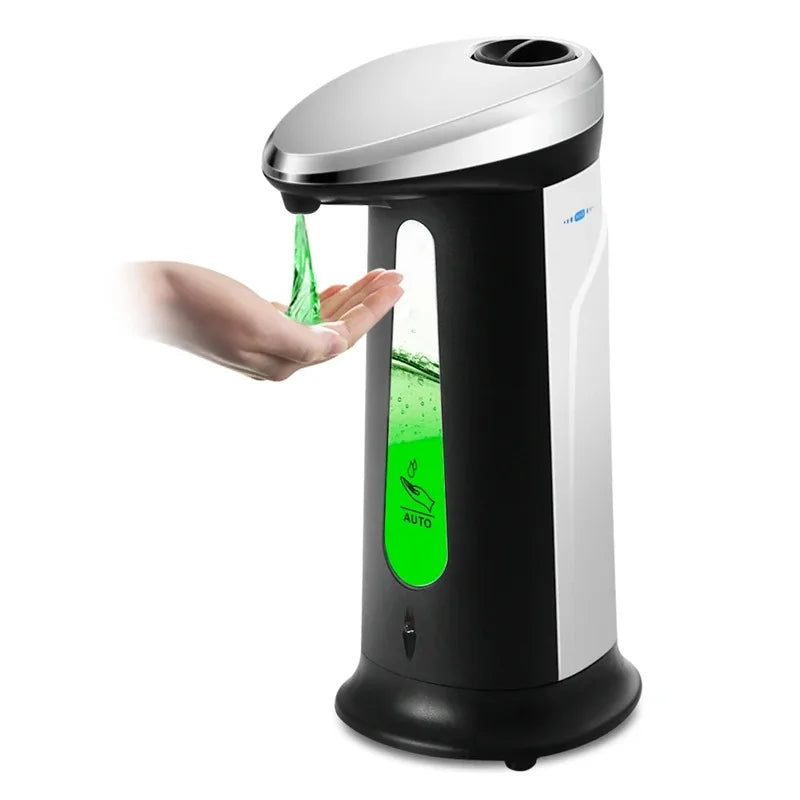 ABS Automatic Touchless Sensor Liquid Soap Dispenser 400ml Hands Free for Bathroom Kitchen Sink Accessories Peaceful Pleasures Health and Wellness