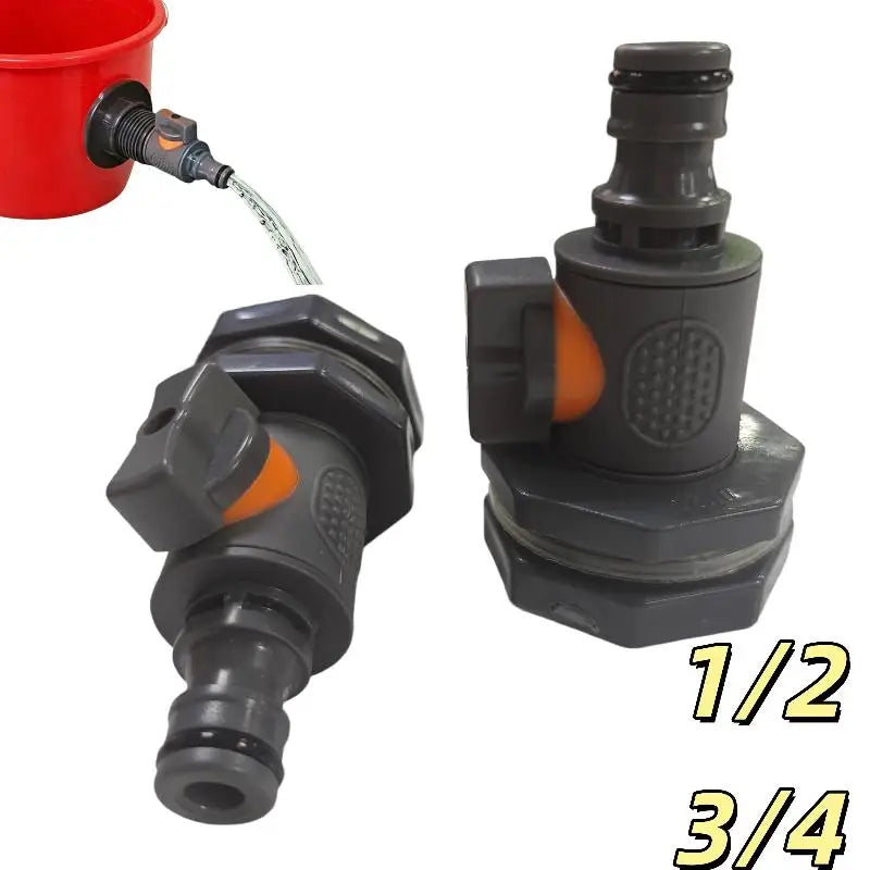 New 1Pc Durable Water Tank Adapter With Valve PVC/IBC Water Bucket Adapter Quick Installation Rainwater Collection Connector Kit Peaceful Pleasures Health and Wellness