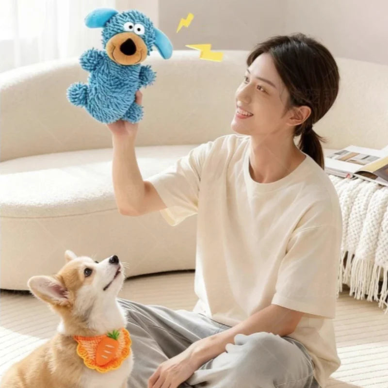 Interactive Squeaky Dog Toy Chew Resistant Pet Teeth Cleaning Bite Resistance Squeaky Chew Toy for Dogs cat toy Peaceful Pleasures Health and Wellness