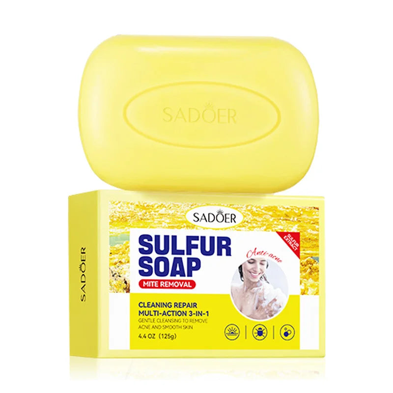 SADOER Sulfur Mite Removing Facial Soap | Face & Body Cleanser