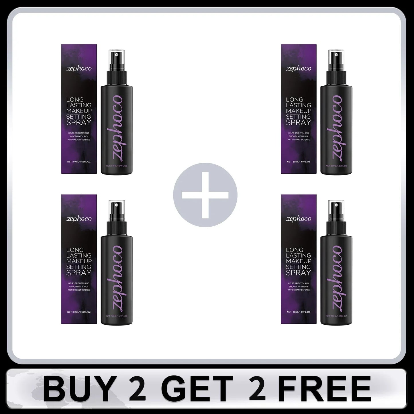 ZEPHOCO Waterproof Matte Makeup Setting Spray – Oil Control 50ml