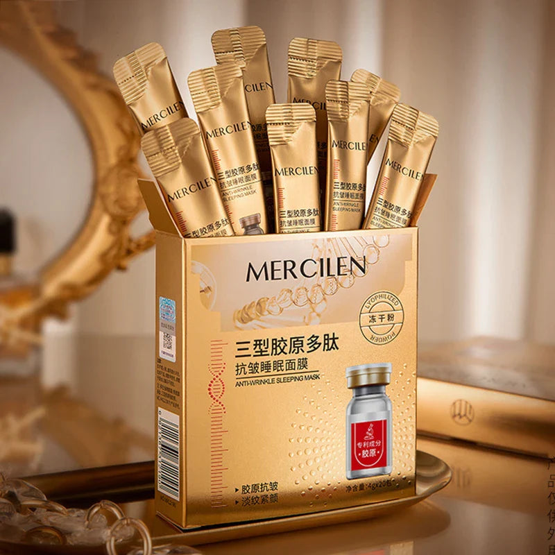 Mercilen Collagen Polypeptide Anti-Aging Sleeping Face Mask 20pc